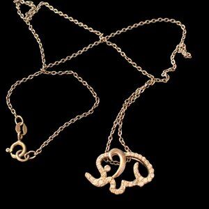 Sterling Silver Elephant CZ Chain Necklace